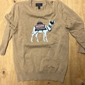 J Crew Camel cashmere sweater, Sz sm